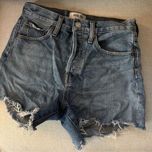 Agolde Parker Blue Jean Shorts High-Waisted Size 24